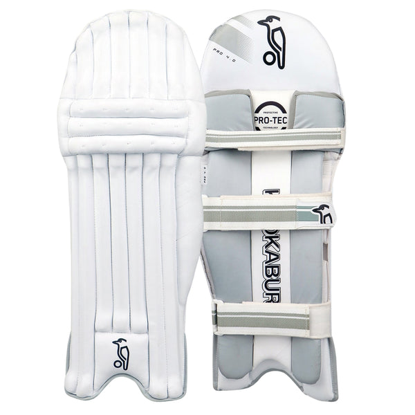 Kookaburra Pro 4.0 Left-Hand Batting Legguards – Traditional Cane Styling with Pro Tec Knee Roll and Extended Side Wing for Enhanced Protection