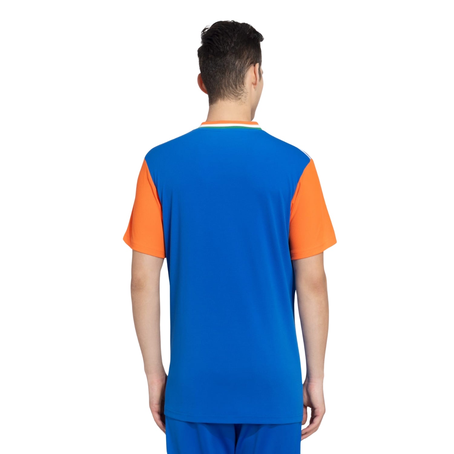 Adidas Official India Cricket T20 Fan T-Shirt, Dark Blue/True Orange - Best Price online Prokicksports.com