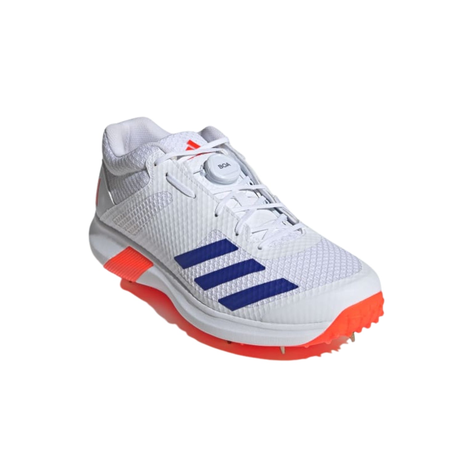 Adidas Adipower Vector Mid 20 Men's Cricket Shoes, Cloud White/Lucid Blue/Solar Red - Best Price online Prokicksports.com