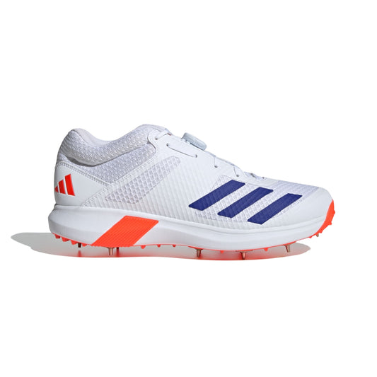 Adidas Adipower Vector Mid 20 Men's Cricket Shoes, Cloud White/Lucid Blue/Solar Red - Best Price online Prokicksports.com