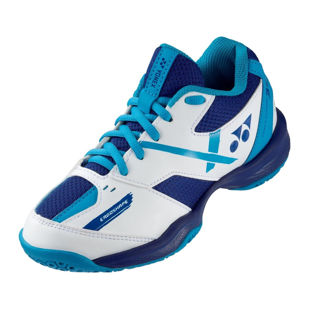 Yonex Unisex-Child Power Cushion 39 Junior Badminton Shoe, White/Blue - Best Price online Prokicksports.com
