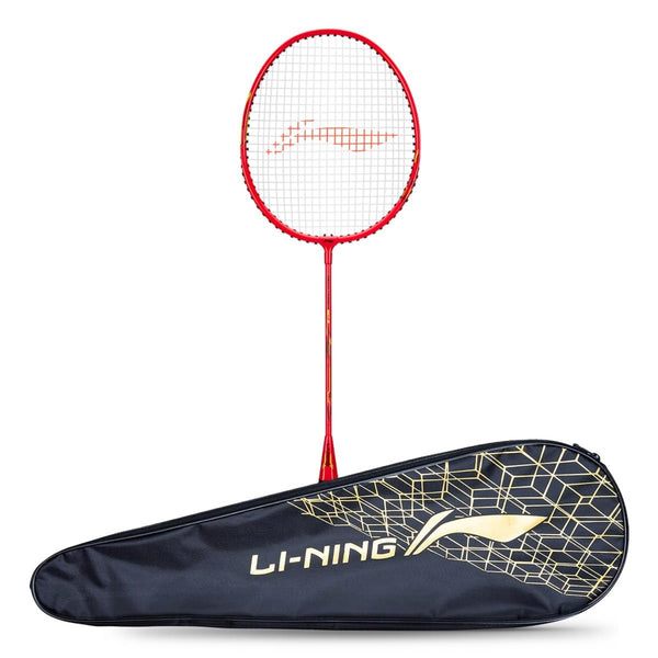 Li-Ning Mega Power MP8 Strung Badminton Racquet, G5 - Fire Red