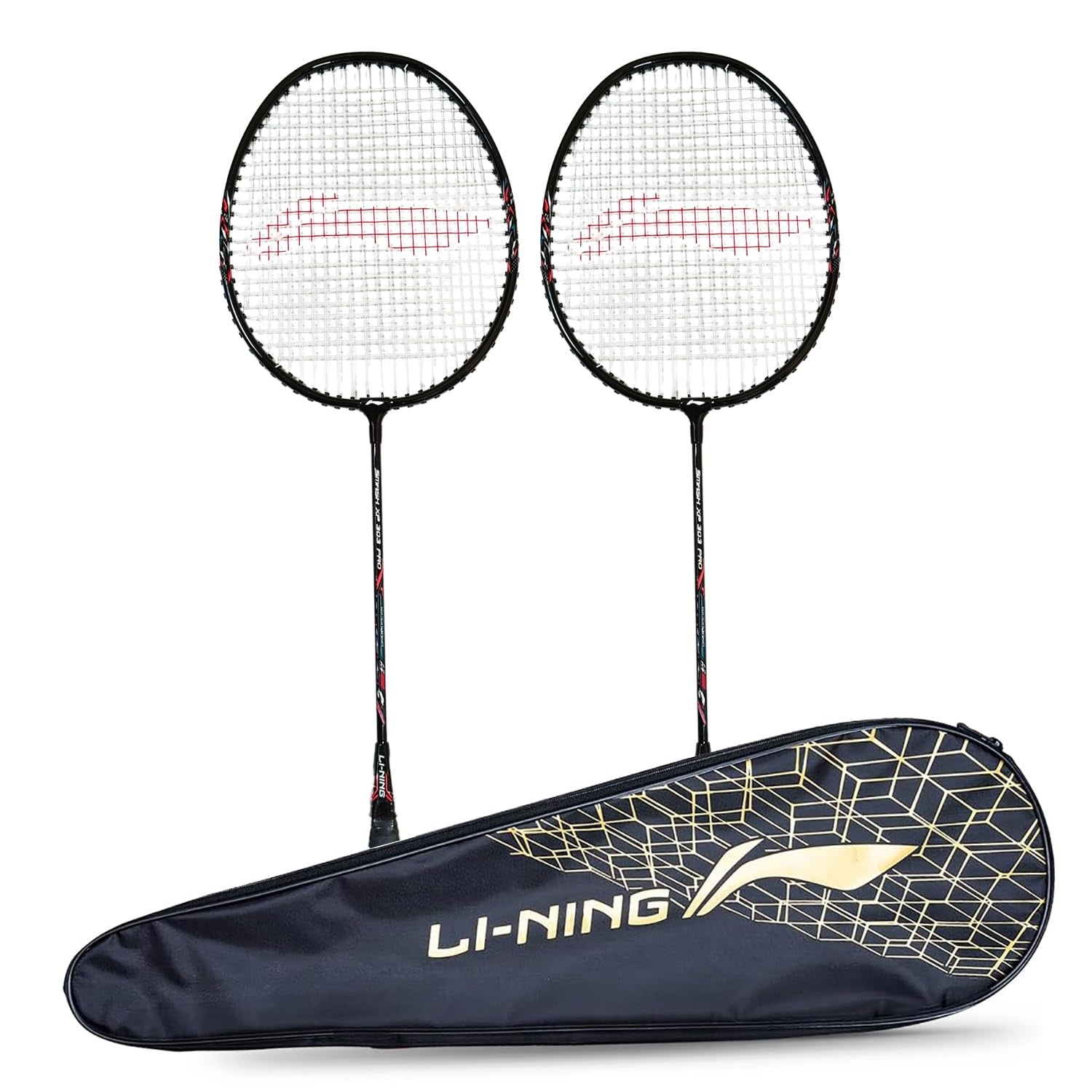 Li-Ning Smash XP 303 PRO Strung Badminton Racquet, G5 - Black ...