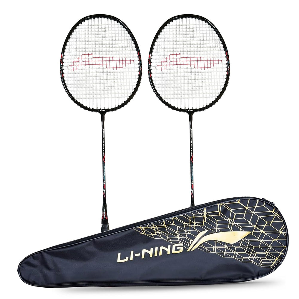 Li-Ning Smash XP 303 PRO Strung Badminton Racquet, G5 - Black