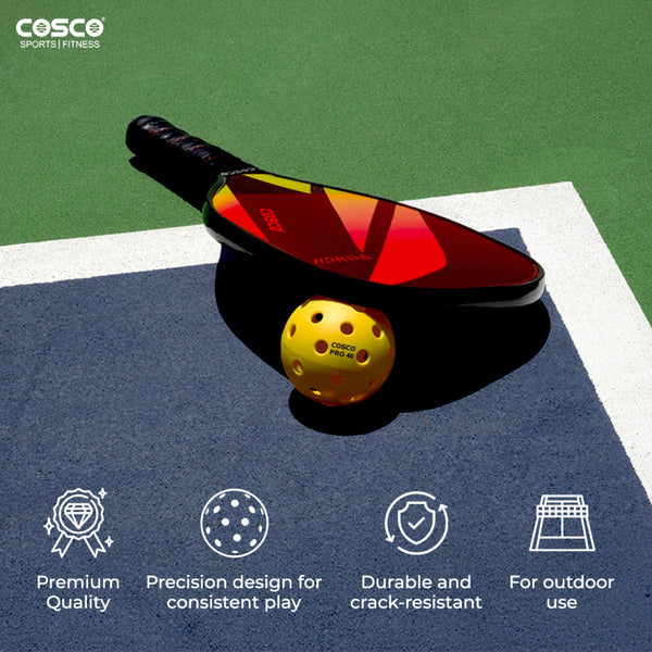 Cosco Pro 40 Outdoor Pickle Ball, Pack of 3