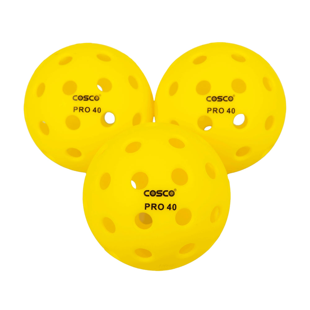 Cosco Pro 40 Outdoor Pickle Ball, Pack of 3