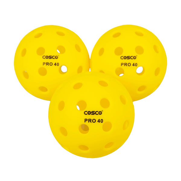 Cosco Pro 40 Outdoor Pickle Ball, Pack of 3