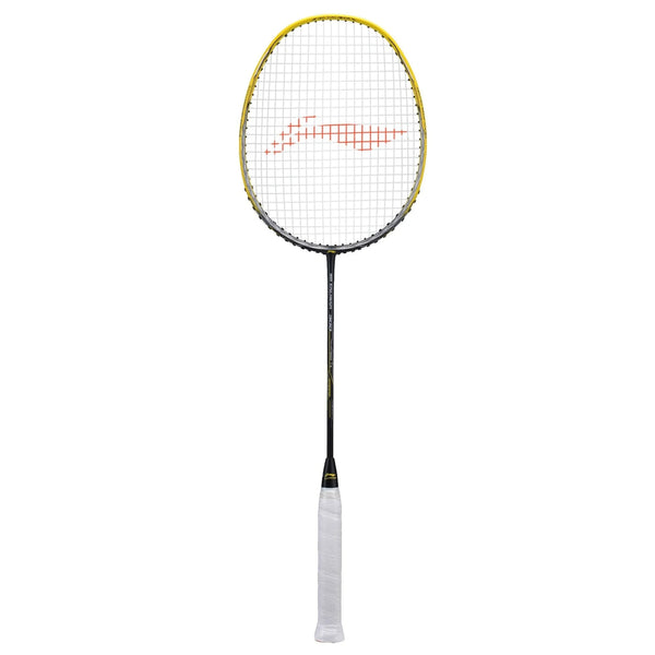 Li-Ning 3D Calibar 300 Badminton Racquet (G6) | 83g Ultra-Light Frame | Unstrung | Yellow/Grey | High Modulus Carbon Fiber | Power & Control Performance