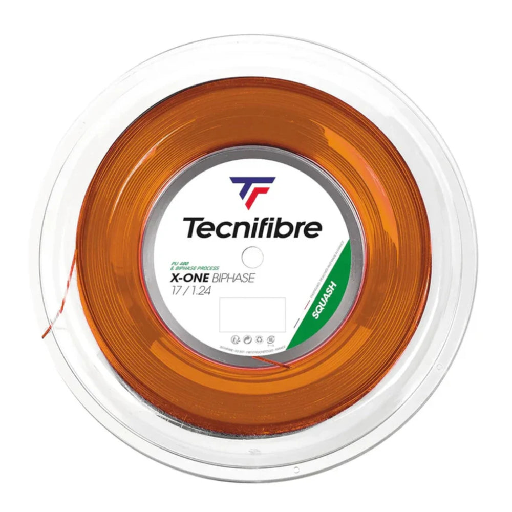 Tecnifibre BOB 200M X-One Bip Squash String Reel, Orange (200M)