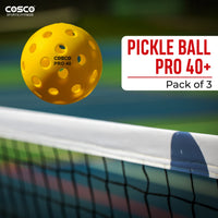 Cosco Pro 40 Outdoor Pickle Ball, Pack of 3 - Best Price online Prokicksports.com