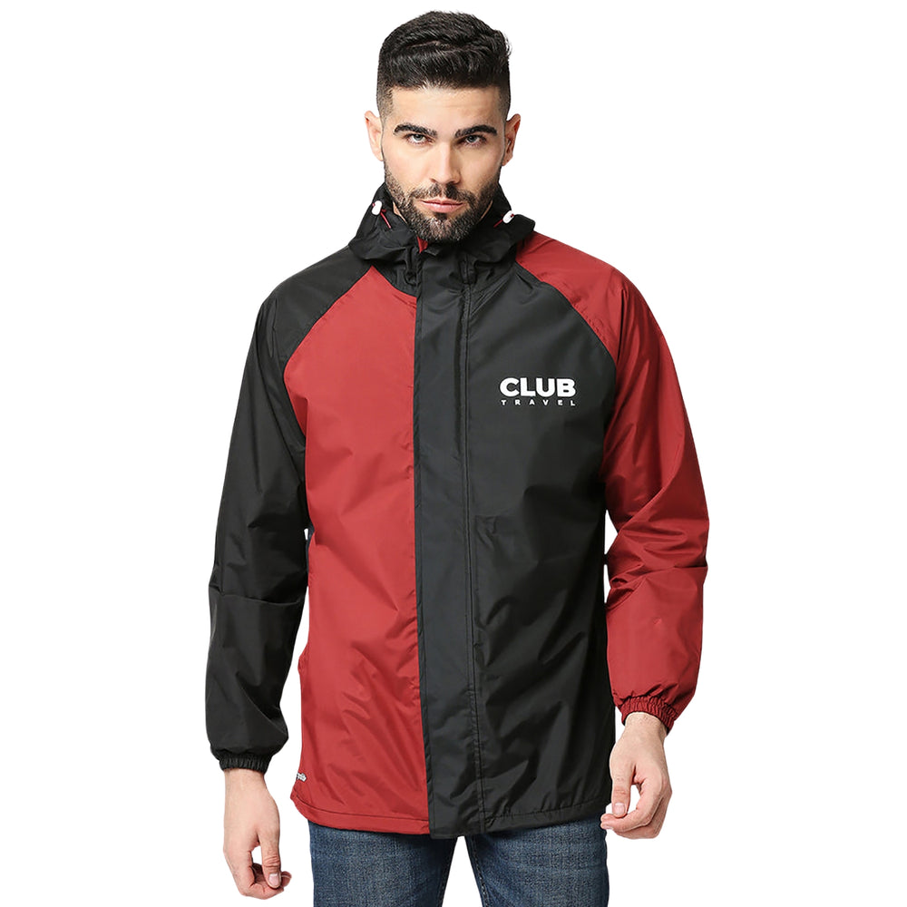Zeel Outdoor Essential Men’s Waterproof Rain Jacket MJ106 – Lightweight, Hooded Windcheater for Monsoon, Travel, Trekking, Hiking, Camping