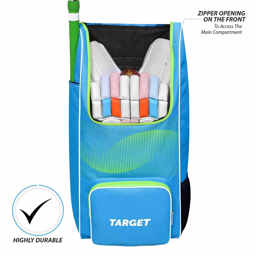 DSC Target Cricket Kit Bag – Spacious Cricket Gear Bag with Durable Fabric, Multiple Compartments & Professional Design - Best Price online Prokicksports.com