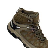 Waterproof Mid Ankle Hiking Shoes with Suede Upper (ET1113) | Synthetic Suede, EVA Cushioned Midsole, Deep-Lug Anti-Skid Outsole, Reflective Tape, All Season