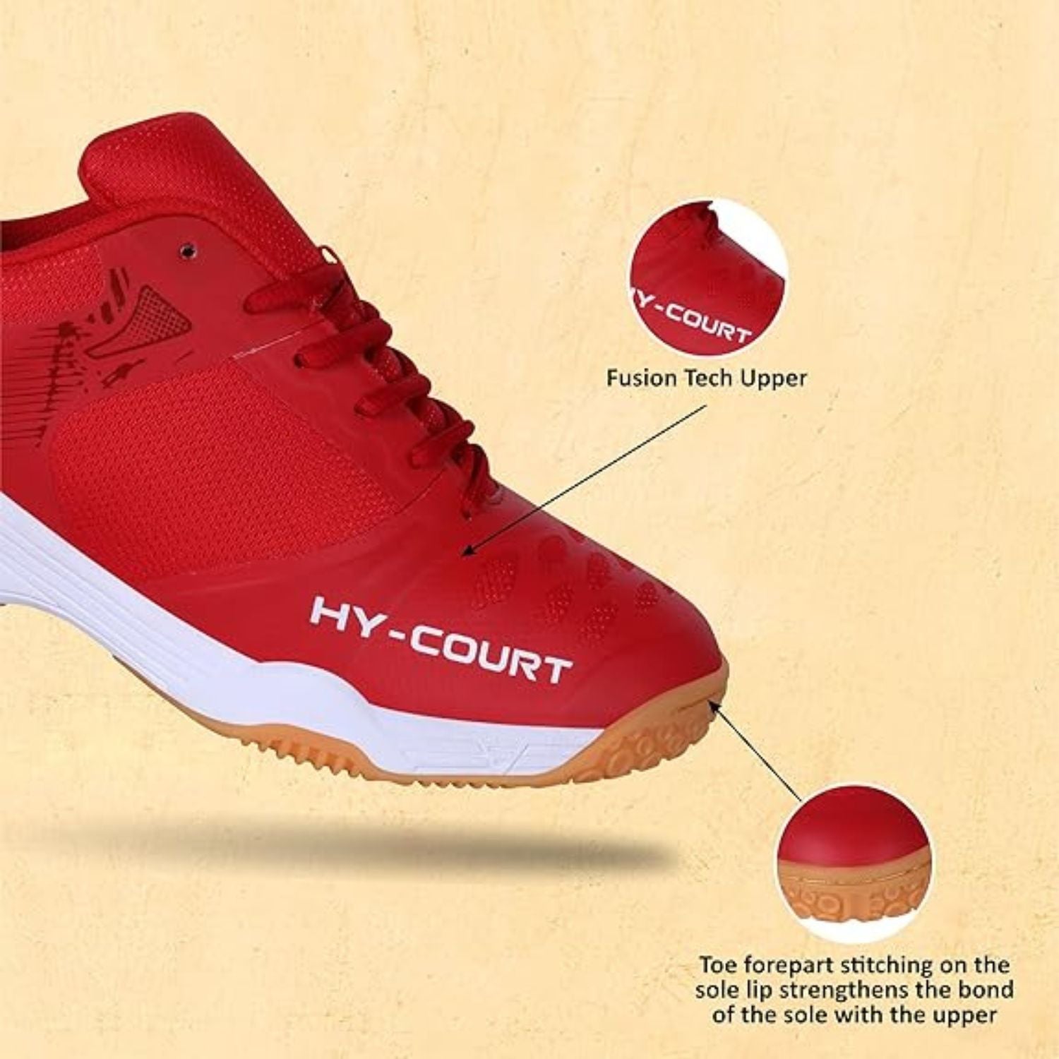 Nivia HY-Court 2.1 Badminton Shoes for Men | Non-Marking Sole | Cushioned Insole | Breathable Mesh | Lightweight Design - Best Price online Prokicksports.com