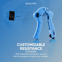 Solpro SHX-052 Grippax Adjustable Hand Grip Strengthener – 5-60kg Resistance, Mechanical Counter, Forearm, Wrist & Finger Exerciser for Men & Women, Home/Gym/Rehab Workouts - Best Price online Prokicksports.com