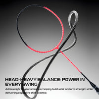 Hundred Powertek Ultra X Strung Badminton Set (2 Racquets) | Lightweight Aluminium Frame with Head-Heavy Balance, Full Cover | Beginner Friendly Combo Kit - Best Price online Prokicksports.com