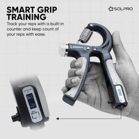Solpro SHG-046 Velgrip Adjustable Hand Grip Strengthener – 5-60kg Resistance, Mechanical Counter, Forearm & Finger Exerciser for Men & Women, Home & Gym Use - Best Price online Prokicksports.com