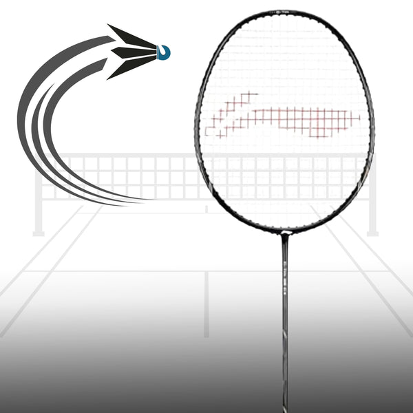 Li-Ning G-TEK 38 GX Strung Graphite Badminton Racquet with Full Cover, Lightweight High-Tension Racket for Beginners and Intermediate Players – Black