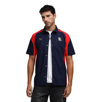 PUMA x RCB Woven Polo T-Shirt for Men | Premium Woven Fabric with Classic Collar, Button Placket & Official RCB Branding for Smart Casual Style - Best Price online Prokicksports.com