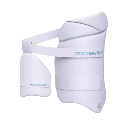 Moonwalkr Thigh Guard 2.0 – Right Hand, XL | Lightweight, Flexible & High-Impact Cricket Protection | Blue Design - Best Price online Prokicksports.com