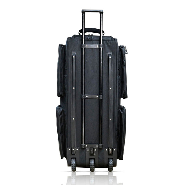 SF SS-27 Cricket Kit Bag Wheelie with Trolley - Black | Spacious Wheeled Cricket Duffle Bag | Premium Durable Kit Storage for Professional & Club Cricketers