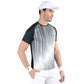 HEAD HCD‑383 Men’s Round‑Neck Sports T‑Shirt – Moisture‑Wicking Dot‑Knit Polyester with Digital Graphic Print (Charcoal/White) - Best Price online Prokicksports.com