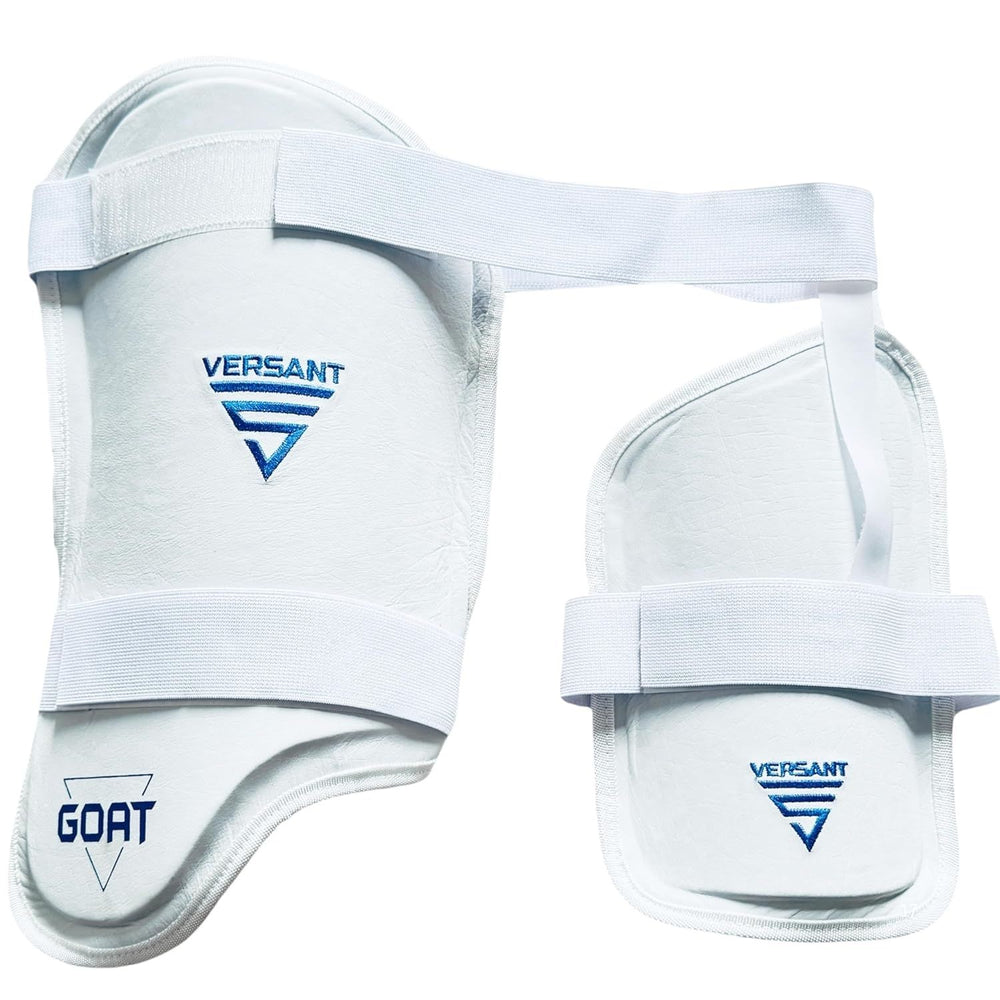 Versant GOAT Shield Right Hand Thigh Pad – White Medium (DTO Tech Foam Impact Protection with Premium Leather)