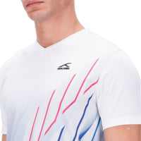 Hundred HBTS-5M268 V-Neck Badminton T-Shirt – Men Quick Dry Lightweight Sports Tee for Badminton, Gym & Training - Best Price online Prokicksports.com