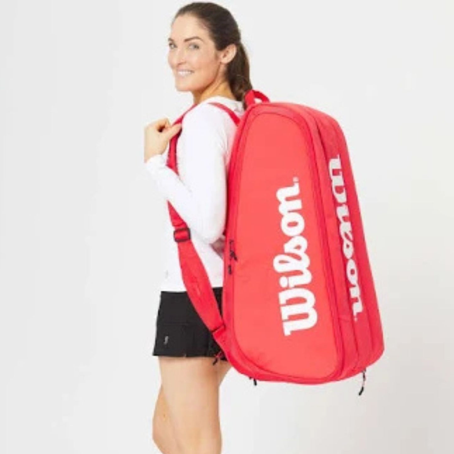 Wilson Super Tour 15PK Tennis Racquet Bag – WR8036601001 - Red | Premium 15 Racquet Bag with Thermo guard, Ample Storage & Professional Travel Design - Best Price online Prokicksports.com