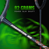Hundred Predator Extra Strong Japan Made Graphite Unstrung Badminton Racket (38 lbs Max Tension) | Flexible Shaft Attacking Racquet with Full Cover - Best Price online Prokicksports.com