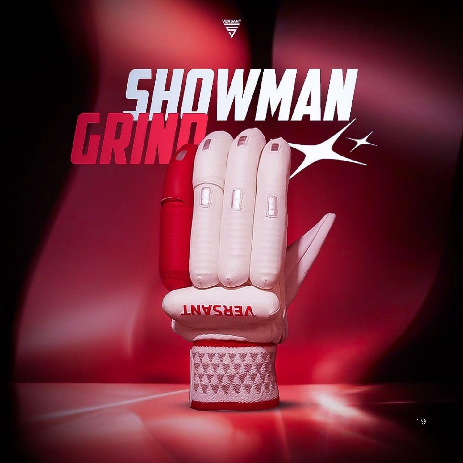Versant Showman Grind Right Hand Batting Gloves (Shubman Gill Series Budget Option, Sausage Finger Safety) - Best Price online Prokicksports.com