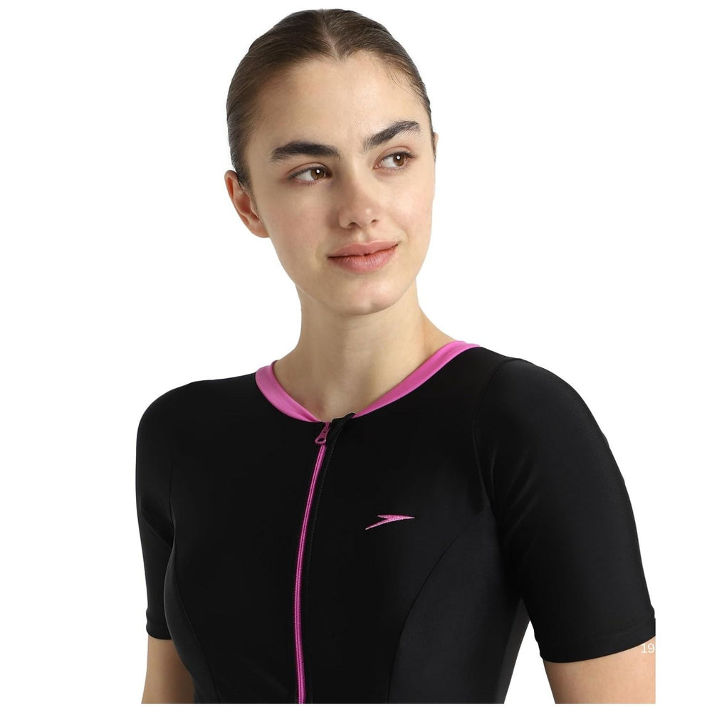 Speedo Women’s Endurance10 Closedback Sleeved Swimdress With Boyleg – Chlorine‑Resistant UPF 40+ Modest Swimwear - Best Price online Prokicksports.com