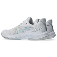 ASICS NETBURNER BALLISTIC FF 4 Unisex Badminton Shoes | Lightweight Stability with FLYTEFOAM Cushioning | White/Pure Silver - Best Price online Prokicksports.com
