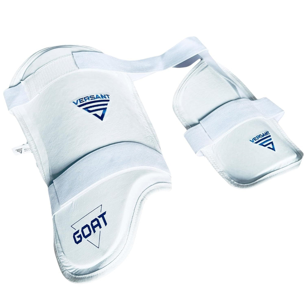 Versant GOAT Shield Right Hand Thigh Pad – White Medium (DTO Tech Foam Impact Protection with Premium Leather) - Best Price online Prokicksports.com
