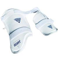 Versant GOAT Shield Right Hand Thigh Pad – White Medium (DTO Tech Foam Impact Protection with Premium Leather) - Best Price online Prokicksports.com