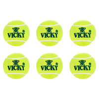 Vicky Yellow Light Multipurpose Tennis & Cricket Ball (Pack of 6)