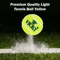 Vicky Yellow Light Multipurpose Tennis & Cricket Ball (Pack of 6)