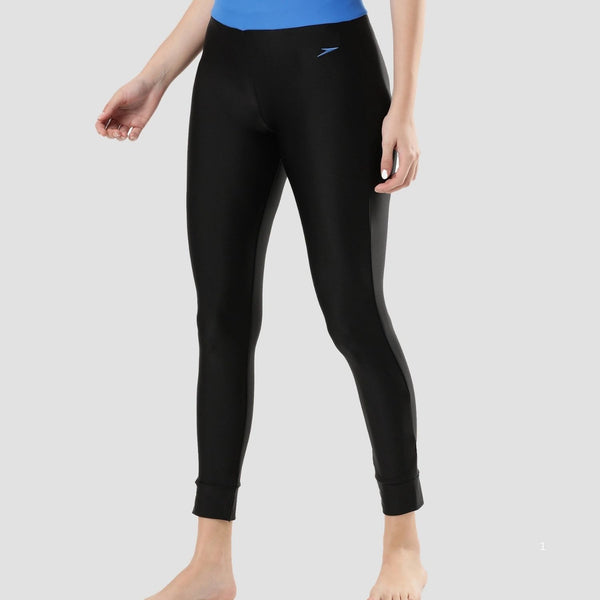Speedo AF Women’s Endurance 10 Solid Contrast Swim Legging – Chlorine Resistant Quick Dry Swimwear Tights for Training & Water Sports