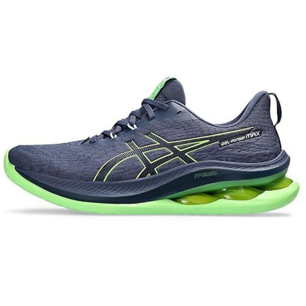 ASICS GEL-KINSEI MAX Men Running Shoes – Thunder Blue/Electric Lime, Premium Cushion Running Footwear with FF BLAST™ PLUS ECO & GEL™ Technology – UK 6