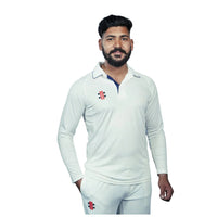 Gray Nicolls GN 10 Pro Performance Cricket T-Shirt – Full Sleeve | Breathable Moisture-Wicking Fabric with Athletic Fit for Training & Match Wear, Off White - Best Price online Prokicksports.com