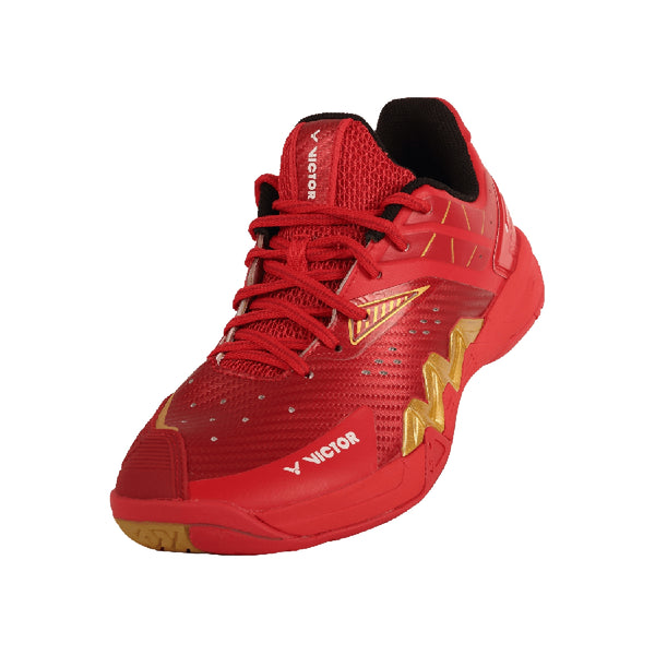 Victor P8500II-D Badminton Shoes – Racing Red, Shock Absorbing, Anti-Slip, Cushioning Sports Shoes for Men, Lightweight & Durable for Indoor Courts