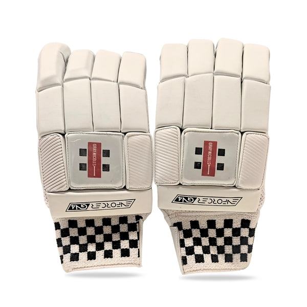 Gray Nicolls GN4 Enforcer Right Hand Batting Gloves – Lightweight Cricket Gloves with Shock Absorption, Finger Protection & Flexible Fit for Match Play