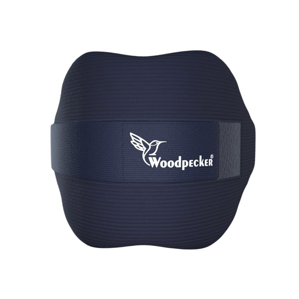 Woodpecker Test Cricket Chest Guard – Navy Blue (High-Density Foam, Hinged PU Shell, Elastic Straps)