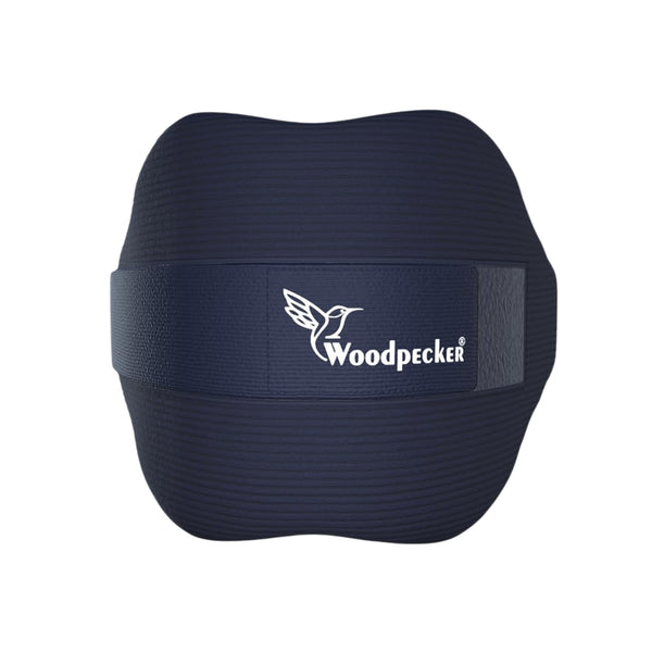 Woodpecker Test Cricket Chest Guard – Navy Blue (High-Density Foam, Hinged PU Shell, Elastic Straps)