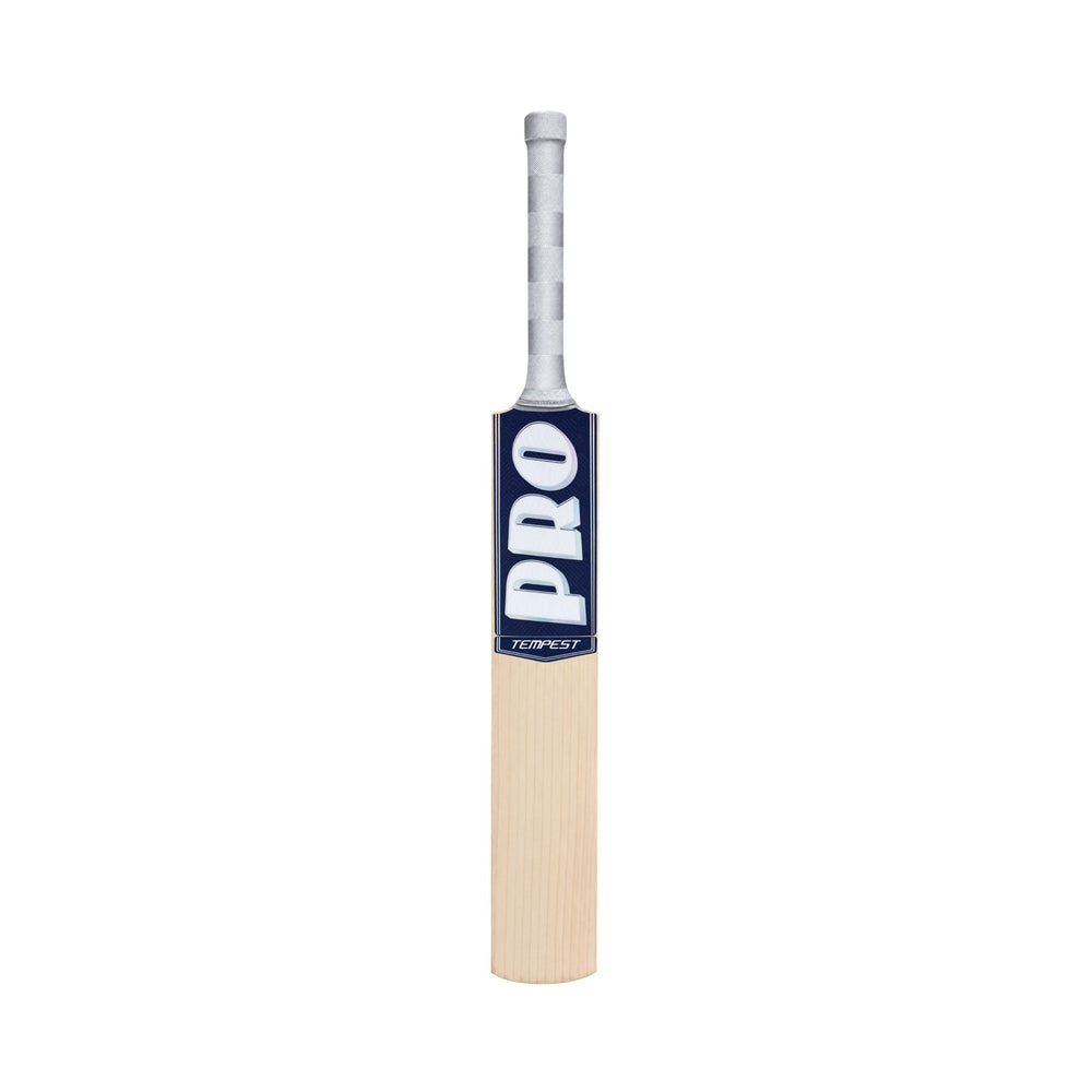 Protos Tempest English Willow Cricket Bat | Grade 4B Willow, Large Edges, Big Sweet Spot, Singapore Cane Round Handle, Silver Grip, Power Hitting
