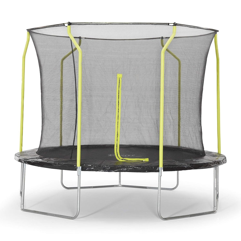 Plum Wave Springsafe Trampoline & Enclosure 10ft | Large Outdoor Kids Trampoline with Safety Net & Padded Springs | Black/Green – Model 30247