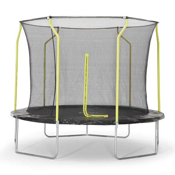Plum Wave Springsafe Trampoline & Enclosure 10ft | Large Outdoor Kids Trampoline with Safety Net & Padded Springs | Black/Green – Model 30247