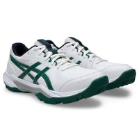 ASICS Unisex Gel-Peake 3 Cricket Shoes White/Jasper Green Turf Hard Wicket GEL Cushioning TRUSSTIC Grip - Best Price online Prokicksports.com