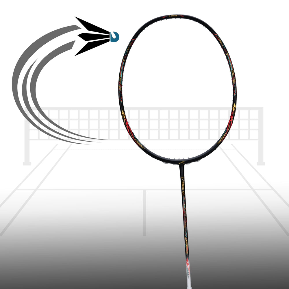 HUNDRED Z-Tronic 100 Unstrung Badminton Racquet | Hyperweave Carbon Fibre Frame with Vaporshaft XXS | Power & Precision Series