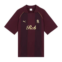 PUMA x RCB Striper Polo II Polo T-Shirt for Men | Classic Collar with Button Placket, Knitted Fabric & Official RCB Branding - Best Price online Prokicksports.com